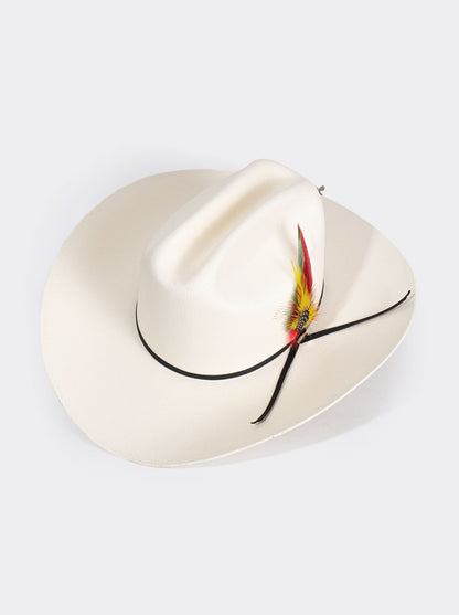 Sombrero Vaquero Unisex Estilo Silverado con Pluma Telar Master 1000X