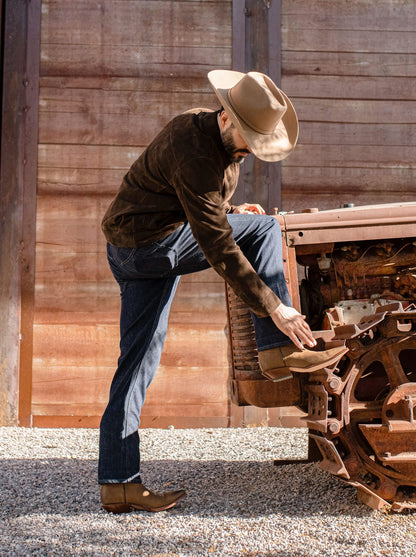 Bota Vaquera Tacón Cubano Nobuck Terracota Estilo 1748