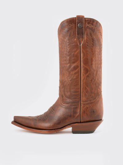 Men's Leather cuban Heel Cowboy Boot Whiskey Paddock Style 1748