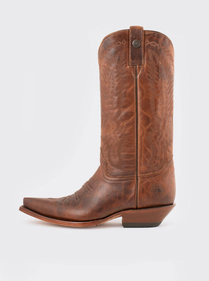 Men's Leather cuban Heel Cowboy Boot Whiskey Paddock Style 1748
