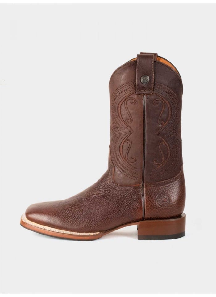 Slip-resistant Rodeo Boot in Dark Brown American Bison Style 1546